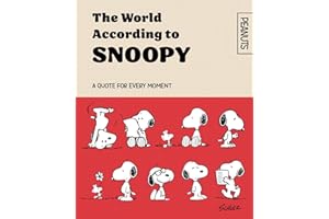 Official Peanuts: The World According to Snoopy: ALL NEW, a gift book of iconic quotes from the comic strips, celebrating 75 years of Peanuts! The perfect Christmas stocking filler for fans.