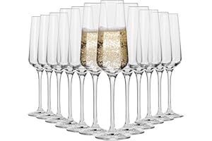 Krosno Calici da spumante e champagne | Set di 12 | 180 ML | Collezione Avant-Garde | Cristallo senza piombo | Bicchieri da prosecco | Per casa, ristoranti & feste | Lavabili in lavastoviglie