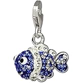 SilberDream Notenschlüssel Charm Rot - 925 Silber Anhänger Mit Zirkonia Für Armband & Kette