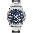 Armani Exchange Watch for Men, Chronograph Movement and 45mm Case Size with Stainless Steel, Leather or Silicone Strap
