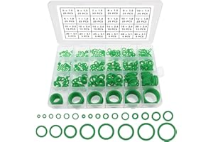 YIXISI 420 Pièces 24 Tailles Joint Torique Vert Kit d'assortiment, Joints Toriques Métriques en Silicone, pour Robinet, Véhicule Climatisation, Electroménagers, Roulement, Pompe
