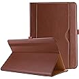 ProCase Universal Case for 9-10 inch Tablet, Stand Folio Universal Tablet Case Protective Cover for 9" 10.1" Touchscreen Tablet, with Adjustable Fixing Band and Multiple Viewing Angles –Brown