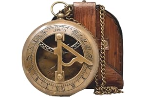 KHUMYAYAD Bussola in ottone da 3 pollici con bussola in pelle pura antica replica nautica bussola