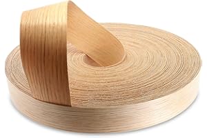 WoodPress® 50mm Real Red Oak Wood Wood Pre-Glued Veneer Edging Tape – 50m Trade Roll – Iron-On Wood Application