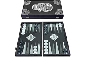 UBER GAMES Manopoulos Dia de Los Muertos Art Premium Backgammon Set 19 inch x 10 inch (48cm x 26cm) Closed) – Classic Strategy Backgammon Board game – Suitable for serious players or collectors