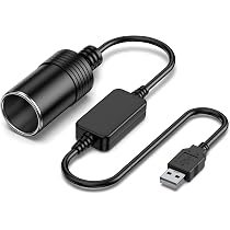SiYear Adattatore Da USB-C A Accendisigari 12V 18W - Per Dash Cam, GPS E Luci LED