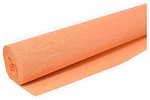 CRELEO Floristen Krepppapier - Gärtnerkrepp aprico 50 x 250 cm ca. 128 g/m² färbt nicht ab bei Kontakt mit Wasser - bleicht nicht aus bei Sonne