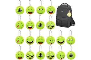CHENKEE Colgante Reflector, 20 Piezas de Seguridad Reflector Colgante Seguridad Colgante Reflector para Mochila Escolar Ciclismo Caminar Correr