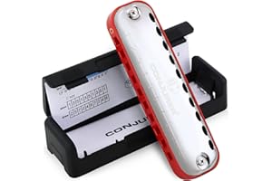 Conjurer Blues Mundharmonika C-Dur Anfänger& Kinder Blues Harp C 10-Loch Diatonische Harmonika Instrument Muntamonika mit hochwertigen Messing Stimmzungen und Hervorragender Klang, 1007 C Dur, Silber