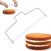 Cryptisg Cake Cutter, Height Adjustable Lira for Cutting Cakes | 32 cm Stainless Steel Cake Cutter, Double Layer Cutting Wire
