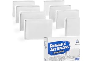 XUDOAI Grey Kneaded Eraser Putty Rubbers for Art Erasers for Artists Kneadable Putty Rubber （8 Pieces）