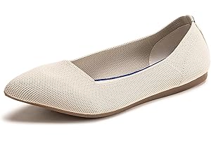 FRANK MULLY Womens Pointed Toe Ballet Flat Knit Dress Shoes Low Wedge Flat Shoes Comfort Slip On Flats Shoes for Woman Classic Softable Shoes