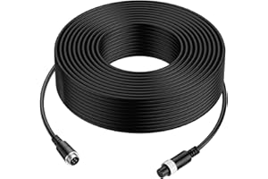 Cocar 50FT 15M Auto Video-Verlängerungskabel 4-Pin Luftfahrt-wasserdichtes Shockproof für CCTV Rückfahrkamera LKW Anhänger Wohnmobil Bus Wohnmobil Träger Unterstützungsmonitor System