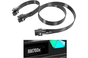 SMCEHEYA Dual PCI-E GPU Power Cable for Corsair 8-pin to 6+2PIN Graphics Card Module Cable Male Power Adapter Cable Compatible with ARESGAME Thermaltake Modular Power Supply