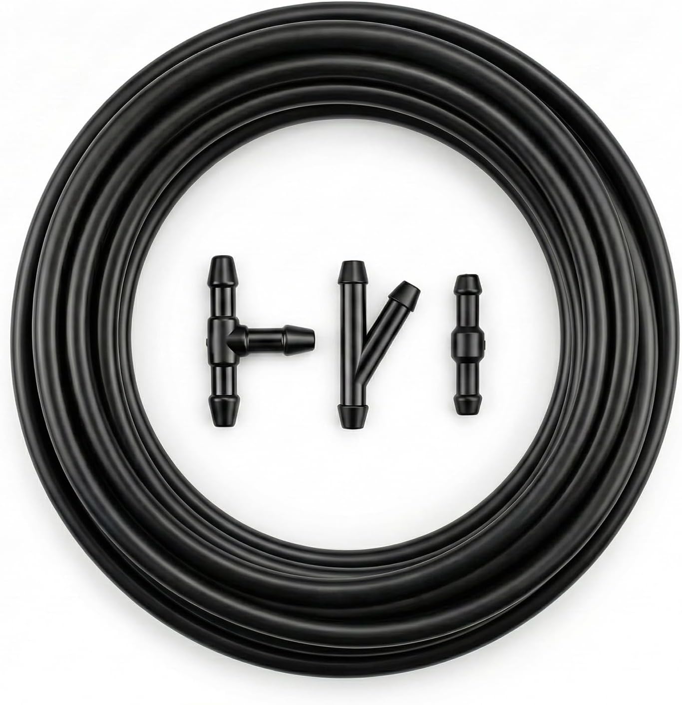 3 Meter Windshield Washer Hose and Nozzle Set, Car Windscreen Washer Pipe Repair Kit, with 36 Pcs Y I T Type Automotive Hose Connectors, Car Windscreen Wiper Hoses to Connect Water Pump and Nozzles