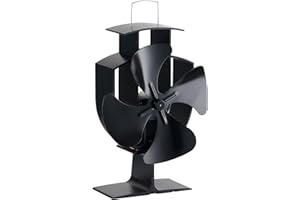 Emperial 4 Blade Stove Fan Heat Powered Fan for Wood, Log Burners or Fireplace. Eco-Friendly Heat Circulation – Silent Operation – 130-160 CFM