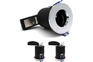 2 X Sanlumia LED Fire Rated Downlight Can GU10 Recessed Ceiling Twist & Lock Downlight IP20 Chrome