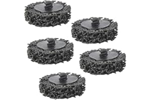 ELPRICO Koło szlifierskie, 5 szt. 2 cale 50 mm Poly Strip Disc Rollo Lock młynek do usuwania rdzy farby dostępny w kolorach fioletowym czarnym, polerowanym dysku (2 w czarne)