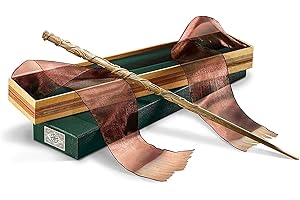 GFHN Noble Collection Baguette Hermione Granger dans Une Baguette Hermione Granger de 15 Pouces avec boîte de Baguette Originale Ollivanders - Harry Potter Movie Set Movie Props Wands