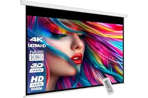 ESMART Economía EXM Pantalla de Motor 197 cm Imagen 160 x 90 cm (72") | Formato 16:9 | Control Remoto | Pantalla de proyección de proyector eléctrico de Cine en casa Pantalla de Motor LCD