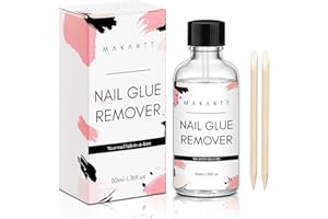 Makartt Nail Glue Remover Para Uñas a Presión, 50 ml de Esmalte de Uñas, Puntas de Uñas Profesionales, Acríartificial Para Uñas, Pegpara Uñas Falso, Remouñas Falso, Uñas de Gel Sin Acetona