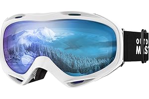 OutdoorMaster Gogle narciarskie OTG - na okulary Gogle narciarskie/snowboardowe dla mężczyzn, kobiet i młodzieży - 100% ochrona przed promieniowaniem UV