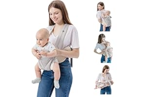 FUNUPUP Baby Carrier 4 in 1 Baby Sling Carrier Portable Baby Carriers from Newborn Toddler Carrier with Breathable Mesh up to 35lbs Grey