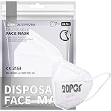 FiGoal FFP2/KN95 Face Mask, 5-Layer Protective FFP2 Mask CE Certified High Filtration Capacity Size M/L White