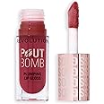 Revolution Beauty, Pout Bomb Plumping Lip Gloss, High-Shine for Glossy, Fuller & Plump Lips with Hyaluronic Acid & Peptides, Vegan & Cruelty-Free, Rosewood Rose Pink