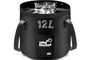 XYUXWLG Folding Water Bucket, 12L Collapsible Portable Lightweight Foldable Bucket for Camping Traveling Picnic Hiking Fishing Boating Gardening Car Washing