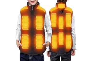 Battnot Beheizbare Weste Elektrisch Beheizte Jacke für Kinder, Beheizte Weste Kinder Weste USB Elektrische Heizung Steppweste Winter Warme Weste Heizweste füR Outdoor Camping Wanderung Wärmende Gilet