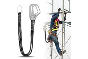 Blomise Werkzeugsicherung Lanyard, Ausziehbare Sicherheitsleine mit Karabinerhaken, Anti-Fall Sicherheitsseil