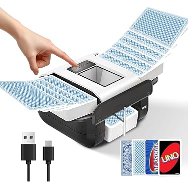 Mélangeur De Cartes Automatique Électrique – Poker, Blackjack, Texas Hold'em – Rapide Et Silencieux