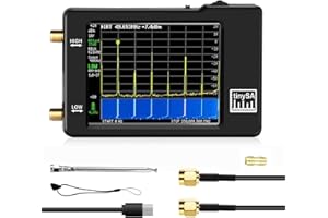 HIMA TinySA Spectrum Analyzer,2.8Inch Touch Display Handheld Tiny Frequency Analyzer 0.1MHz to 960MHz,MF/HF/VHF UHF Input/output,2-in-1 Signal Generator with ESD Protect Function