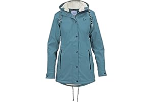 MADSea Damen Regenmantel Friesennerz mit Teddyfleece warm gefüttert Regenjacke wasserdicht