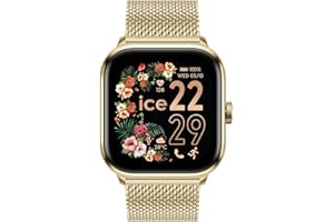 ICE-WATCH - Ice Smart 2.0 Gold Milanese Band 1.7 AMOLED - Montre connectée dorée pour Femme avec Bracelet en Acier Inoxydable - 025134 (1.70 Pouces)