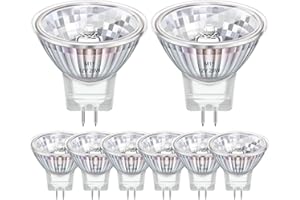 MOROTTY Confezione da 8 Lampadina Alogena 12V 20W MR11 G4, Faretto G4 2800k Bianco Caldo Dimmable, 200LM, 35mm*35mm, Lampadina Alogena MR11 per la Casa, Paesaggio, Incasso, Illuminazione a Binario
