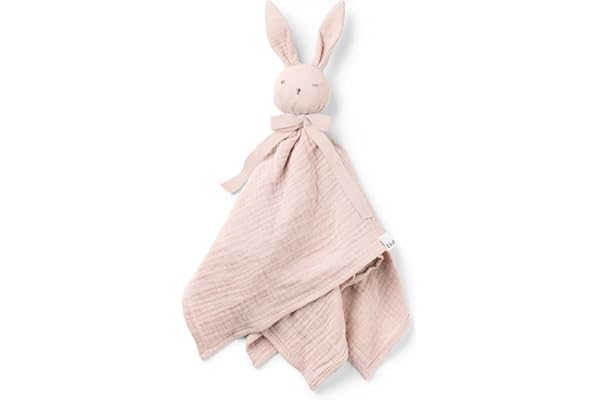 Elodie Details Doudou Lapin Mouchoir, Blinkie pour Bébé et Tout-Petit, en 100% Coton Bio Doux Oeko-Tex, Idée Cadeau de Naissance Fille et Garçon, 51 x 51 cm, pour Aider à S’endormir - Belle Pink