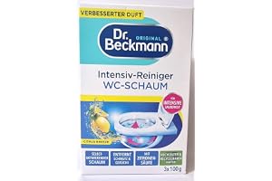 Dr. Beckmann Pulverskum för Toalett Rengöring, 300 g | Självaktiverande skum | portionspåse