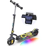 Gyroor H40 Kids Electric Scooter with 180W Motor, LED Display, Colorful Lights, Adjustable Speed and Height, 10 Mph & 10 Mile