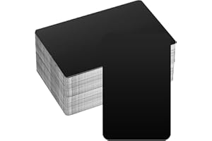 BOEYELENY Biglietti da visita,60 Pezzi Kraft Paper,Bigliettis Visita Metallo Biglietto da Metallos 2mm Blanks da Laser con Marchio di Metallo Inciso con Marchio Laser (Nero)