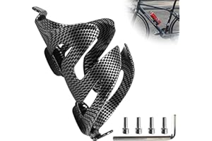 KBJUH Portaborraccia Carbonio Portaborraccia bici Carbonio Portaborraccia mtb Carbonio Portaborraccia in Carbonio Viene fornito con 4 viti Abbinate e una Chiave Inglese Porta Borraccia per Bicicletta
