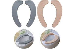 Gukasxi Pokrowiec na deskę sedesową, 2 pary, grubszy i cieplejszy, nakładka na deskę sedesową, nadaje się do prania, nakładka na deskę sedesową