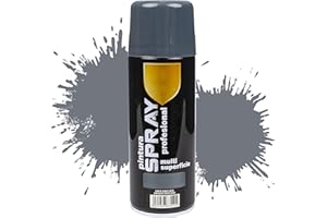 Etrexonline Pintura Spray Multicolor Profesional 400ml Adecuado Metal Madera y Plástico - Color Gris Oscuro (Paquete de 1)
