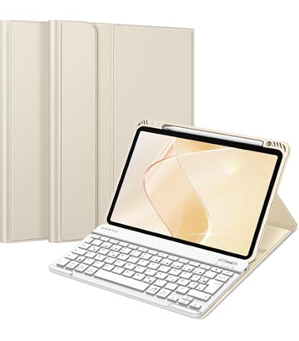 WINCHKING Toetsenbordhoes – Voor IPad A16 11e Gen (2025) & IPad 10e Gen (2022), 7 Kleuren Achtergrondverlichting, QWERTZ, Touchpad, Afneembaar