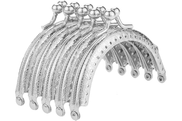 Mtsooning 5 Pièces Fermoir Porte Monnaie, 8.5cm Cadre de Fermoir de Bourse pour Sac à Main en Métal pour la Fabrication de Sac à Main de Bricolage