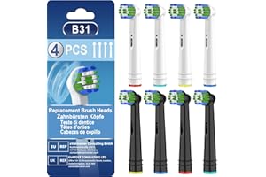 CALLYSONIC Testine di ricambio compatibili con Oral B, Testine compatibili con Oral B Pro/Advance Power/Smart/Vitality/Genius Series, Le setole circondano perfettamente i denti per rimuovere la placca, 8pzs