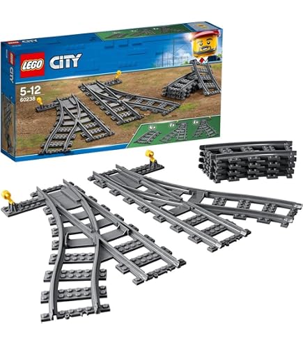 Crossings 2x 90 deg short version Compatible with Lego City Train