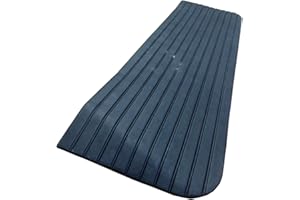 FABA CARE Fabarius Rampe d'accès en caoutchouc pour seuil de porte 3 faces biseautées Noir