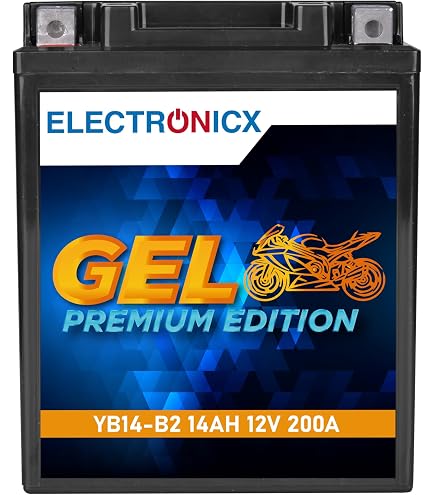Batteria Moto GEL 12V 14Ah LANGZEIT YB14L-A2 - Senza Manutenzione, Spunto 255A, Per Scooter E Moto Moderne